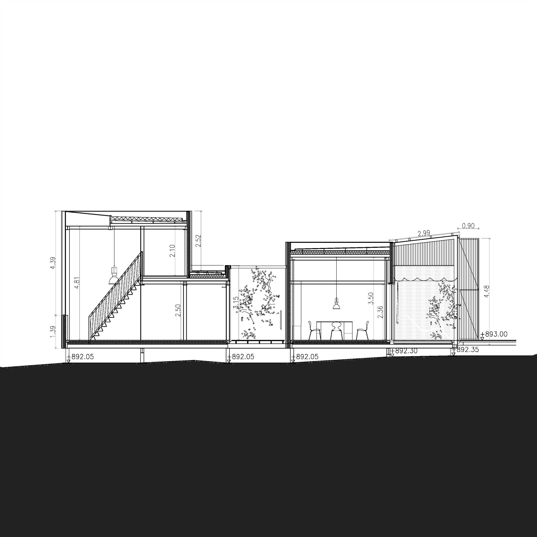 Sección representativa de la vivienda