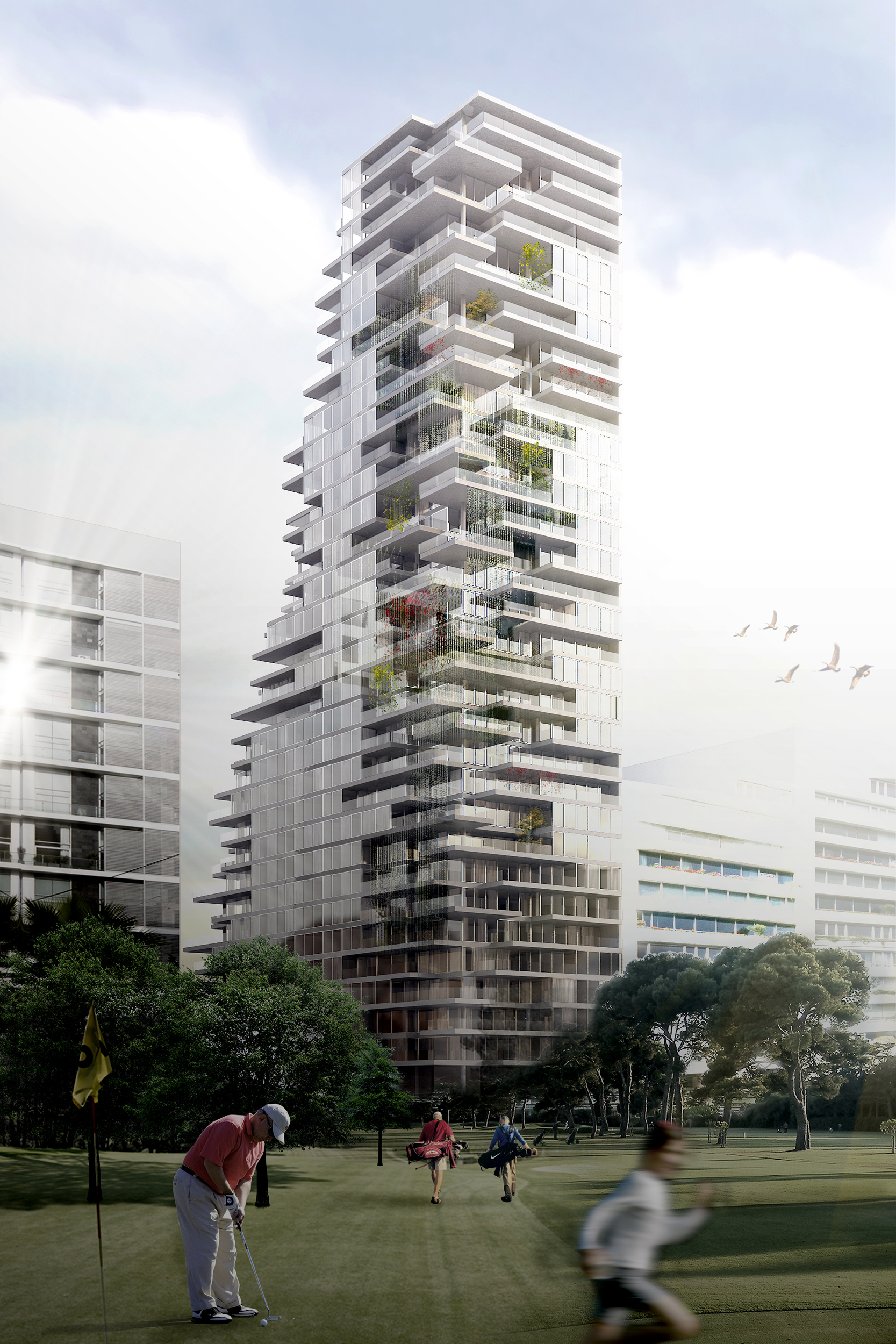 Finalista en un concurso internacional de torre de viviendas en Perú