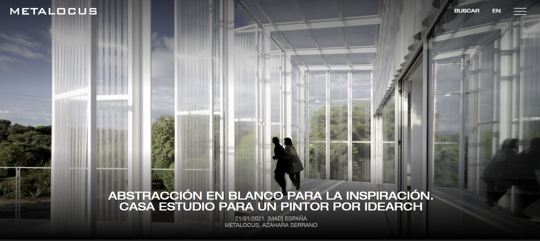 Publicación en Metalocus, Casa para un pintor